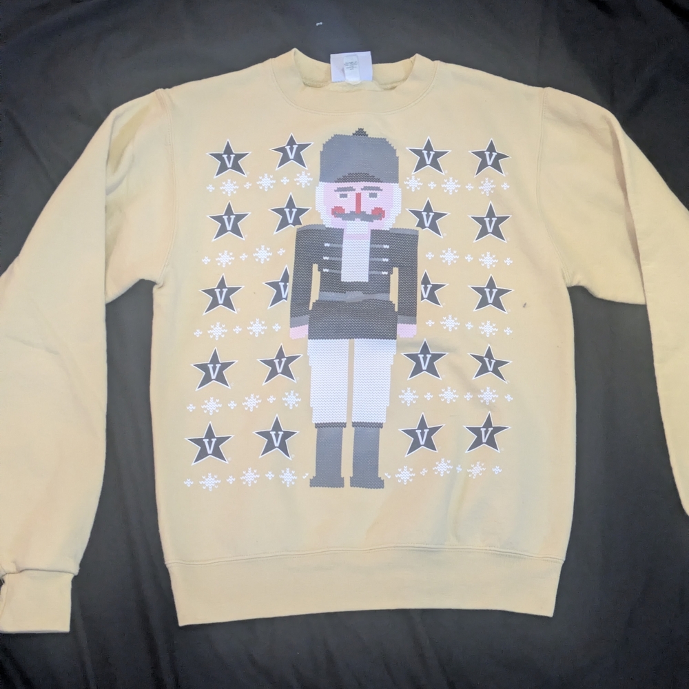 Champion Yellow Crewneck Sweatshirt with Nutcracker Motif